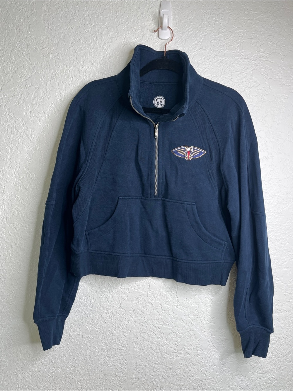 Lululemon New Orleans Pelicans Scuba Oversized Half-Zip Hoodie True Navy XS/S